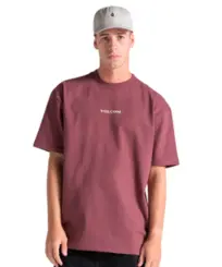 Camiseta Volcom Especial Comfort Fit Signature Bordô