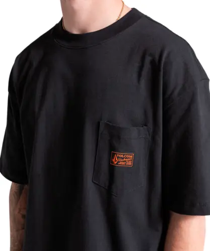 Camiseta Volcom Confort Fit Workwear Preto