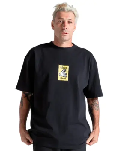 Camiseta Volcom Especial Comfort Fit Rockout Preto