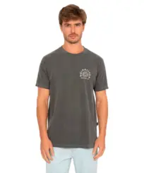 Camiseta Quiksilver Sunset Island Cinza Escuro