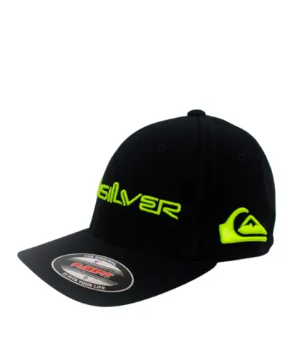Boné Quiksilver Flexfit Emb Type Momentum Preto