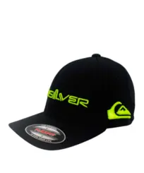 Boné Quiksilver Flexfit Emb Type Momentum Preto