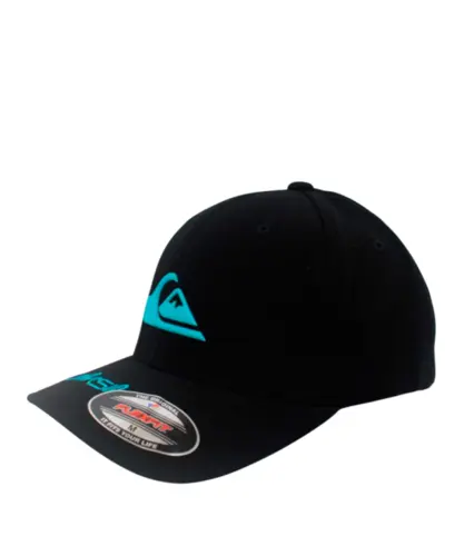 Boné Quiksilver Flexfit Blue Logo Preto