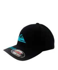 Boné Quiksilver Flexfit Blue Logo Preto