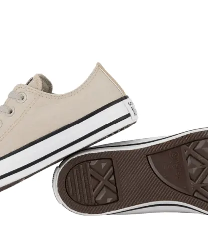 Tênis Converse Chuck Taylor All Star Ox Authentic Glam Bege Claro Ouro Claro