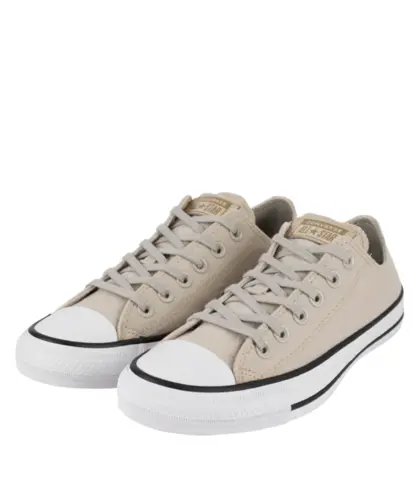 Tênis Converse Chuck Taylor All Star Ox Authentic Glam Bege Claro Ouro Claro