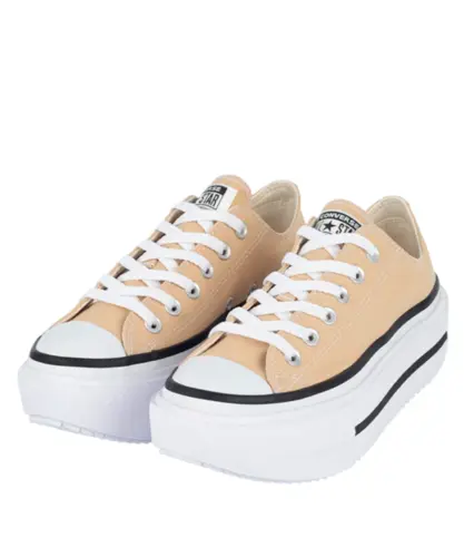 Tênis Converse Chuck Taylor All Star Lift Double Stack Ox Seasonal Bege Mostarda