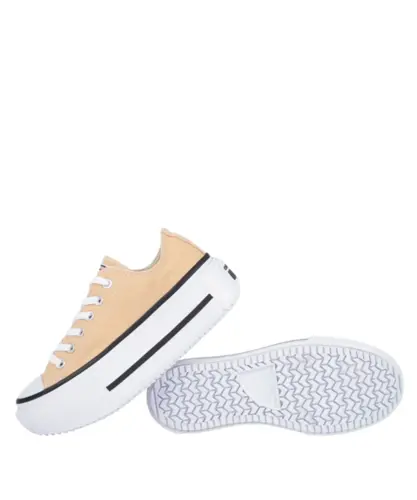 Tênis Converse Chuck Taylor All Star Lift Double Stack Ox Seasonal Bege Mostarda