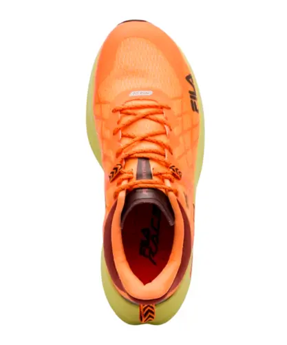 Tênis Fila Racer Skytrail Laranja Marrom Avermelhado Verde Limão