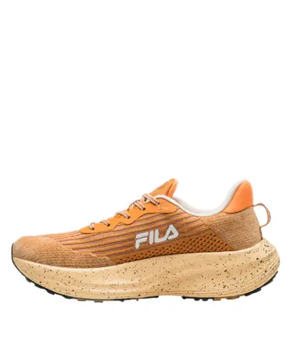 Tênis Fila Racer Speedzone TR Caramelo Escuro Creme Laranja