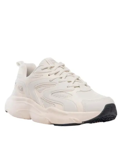 Tênis Fila Buzzard Bold Branco Bege Castanho Claro