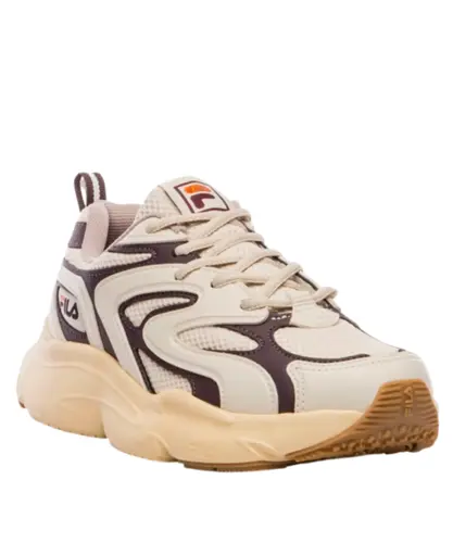 Tênis Fila Buzzard Bold Bege Marrom Dark