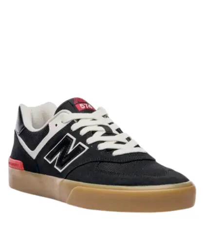 Tênis New Balance NM574 Preto Bege Claro