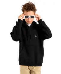 Moletom Volcom Canguru Single Stone Juvenil Preto