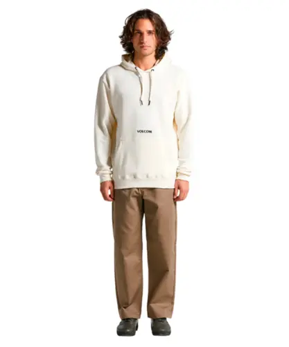 Moletom Volcom Canguru Signature Off White