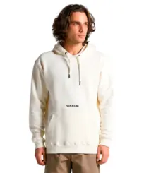 Moletom Volcom Canguru Signature Off White
