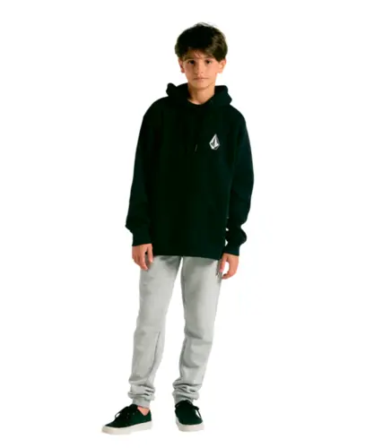 Moletom Volcom Canguru Iconic Juvenil Preto