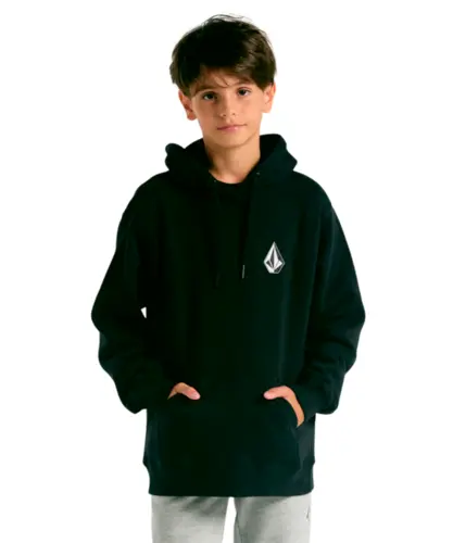 Moletom Volcom Canguru Iconic Juvenil Preto