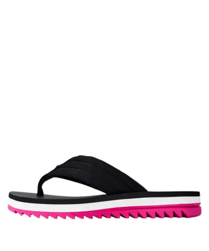 Chinelo Kenner Kyra Pro Comfy Preto Rosa