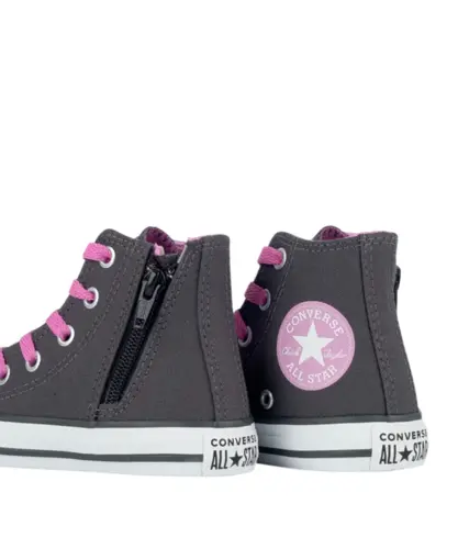 Tênis Converse Chuck Taylor All Star Side Zip Grafite Escuro Orquidea