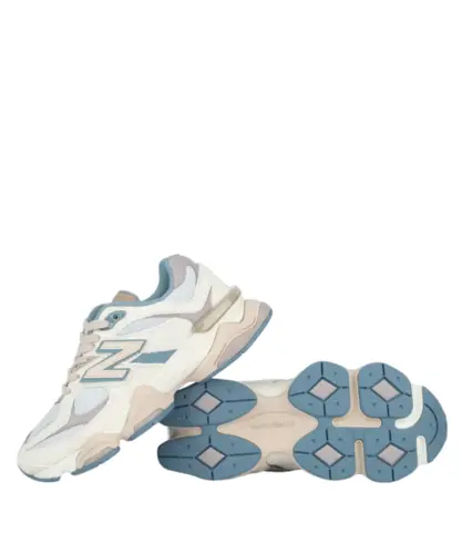 Tênis New Balance 9060 Azul Acinzentado Bege Claro