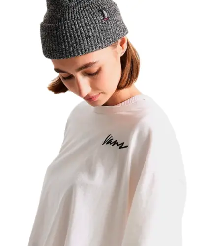 Cropped Vans Baby Tee Classic Script White