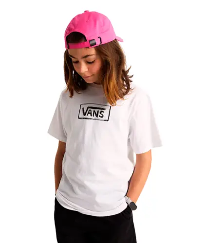 Camiseta Vans Kids On Canvas T-Shirt White