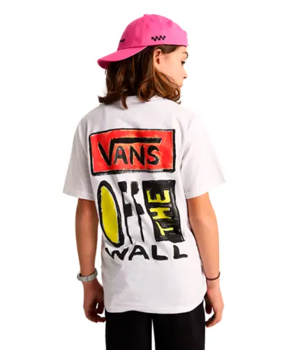 Camiseta Vans Kids On Canvas T-Shirt White
