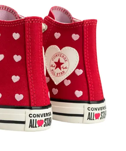 Tênis Chuck Taylor All Star In Love Juvenil Cano Alto Vermelho