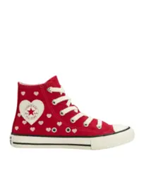 Tênis Chuck Taylor All Star In Love Juvenil Cano Alto Vermelho