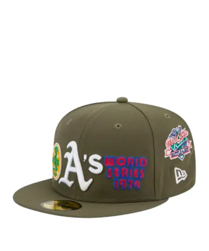 Boné New Era 59FIFTY Oakland Athletics Olive World Series
