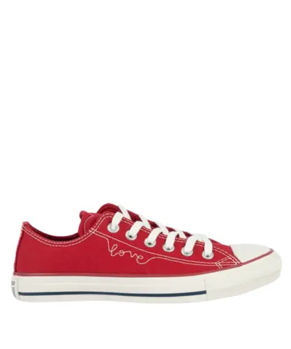 Tênis Converse Chuck Taylor All Star Ox Chucks In Love Vermelho Bordo Amenoda Grena