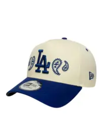 Boné New Era 9FORTY Paisley Los Angeles Dodgers Azul Off White