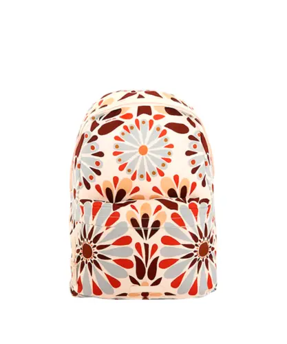 Mochila Farm Xodó Florejo Laranja Azul