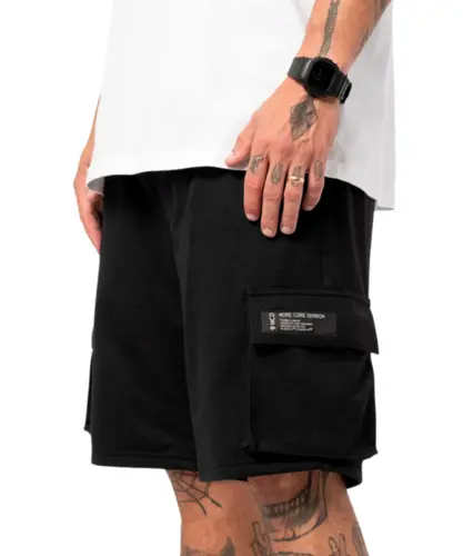 Bermuda MCD Moletom Cargo Preto