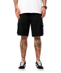Bermuda MCD Moletom Cargo Preto
