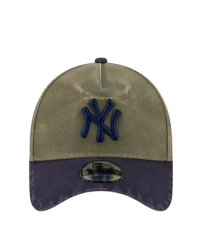 Boné New Era Heritage PC 19Twenty Creme e Azul Marinho - Boné New