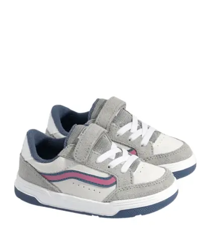 Tênis Vans Kids Hylane Pop Sidestripe Grey Pink