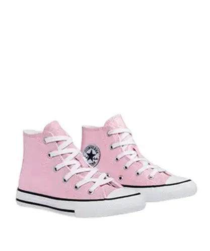 Tênis Converse Chuck Taylor All Star Shine Juvenil Cano Alto Rosa