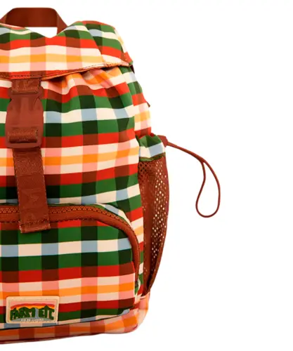 Bolsa Farm Pipoquinha Xadrez Marrom
