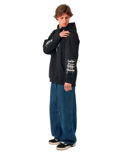 Moletom MCD Canguru Fechado Espada Caligraffiti Preto