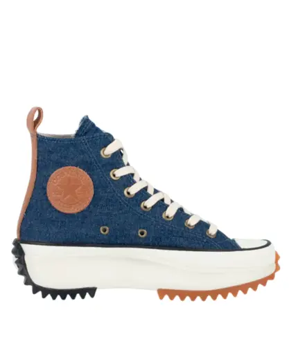 Tênis Converse Run Star Hike Hi Denim Mood Azul Escuro Bronze Escuro Amendoa
