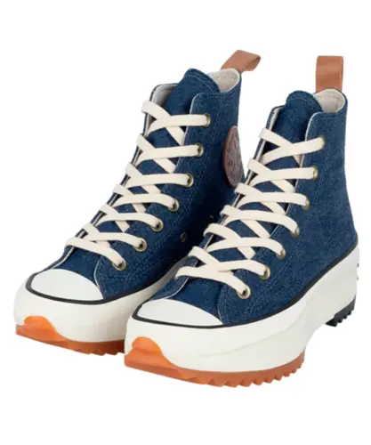 Tênis Converse Run Star Hike Hi Denim Mood Azul Escuro Bronze Escuro Amendoa