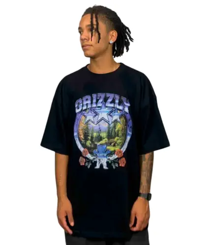 Camiseta Grizzly Staycation Black