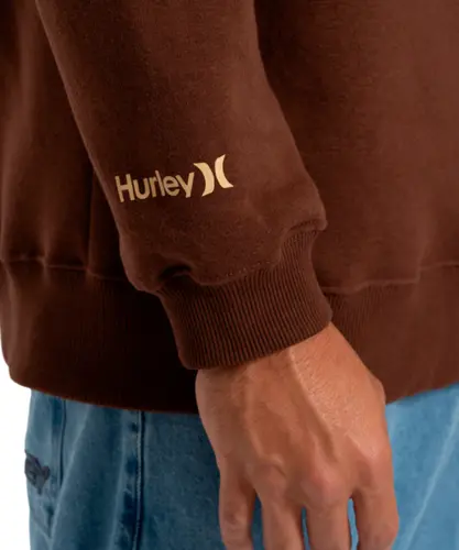 Moletom Hurley Careca Mini Icon II Marrom