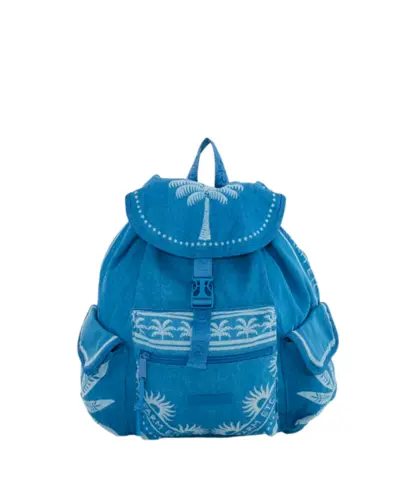 Bolsa Farm Pipoca Praia Aloha Carioca Azul Jeans