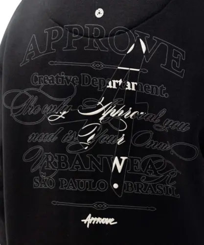 Moletom Approve Oversized Creative Department Preto