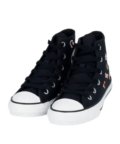 Tênis Converse Kids Chuck Taylor All Star Hi Preto Salmao Fluor Branco