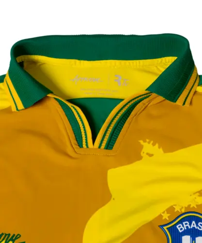 Camiseta Approve Polo Romario Brasil Amarela