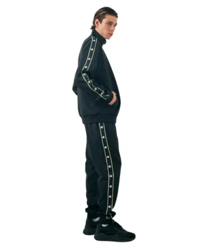 Conjunto Champion Active Tracksuit C Tape Preto